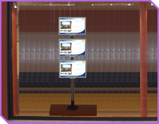 Vitrine multimedia immobilier Cosmosoft Mod&egrave;le 3 &eacute;crans