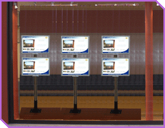 Vitrine multimedia immobilier Cosmosoft Mod&egrave;le 6 &eacute;crans