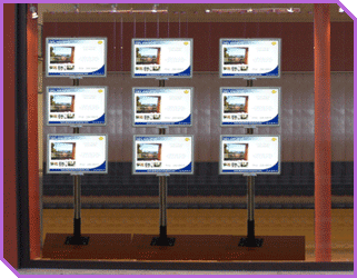 Vitrine multimedia immobilier Cosmosoft Mod&egrave;le 9 &eacute;crans