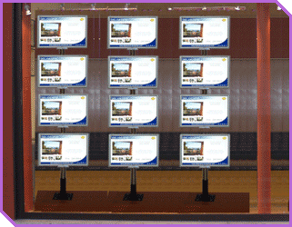Vitrine multimedia immobilier Cosmosoft Mod&egrave;le 12 &eacute;crans