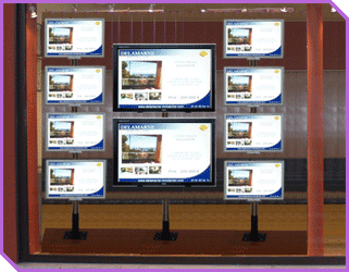 Vitrine multimedia immobilier Cosmosoft Mod&egrave;le 10 &eacute;crans